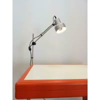 Italiaans vintage design bureau met stoel en bureaulamp